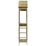 Outdoor Play Tower Natural Solid Impregnated Pinewood 826534