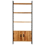 ZNTS 4-Tier Bookcase 80x30x180 cm Solid Acacia Wood 284420