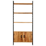 ZNTS 4-Tier Bookcase 80x30x180 cm Solid Acacia Wood 284420