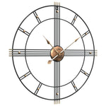 ZNTS Wall Clock Black Ø60 cm Iron 4008410