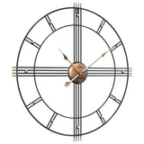 ZNTS Wall Clock Black Ø60 cm Iron 4008410