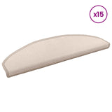 Self-adhesive Stair Mats 15 pcs Taupe 80 x 24.5 x 3.5 cm 42038641