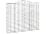 Arched Gabion Baskets 4 pcs 200x30x220/240 cm Galvanised Iron 3146238
