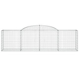 Arched Gabion Baskets 17 pcs 300x50x80/100 cm Galvanised Iron 3146696