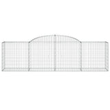 Arched Gabion Baskets 17 pcs 300x50x80/100 cm Galvanised Iron 3146696