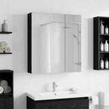 Bathroom Mirror Cabinet Black Oak 60 x 14.5 x 70 cm 889056