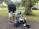 6 in 1 Kids Trike with Parent Handle, Canopy, 5-point Safety Belt, Storage, Footrest, Brake, for 1-5 T3398P348145