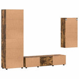 TV Cabinet Set FLORIN 3 pcs Smoked Oak Engineered Wood 3397969