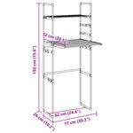 Washing Machine Shelf 77x52x192 cm Aluminium 154608
