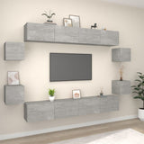 8 Piece TV Cabinet Set Concrete Grey Engineered Wood 3114225