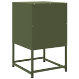 ZNTS Bedside Cabinet Olive Green 36x39x60.5 cm Steel 846466