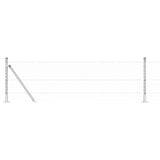 Fence Post Silver 25 x 0.5 m Steel 3353787