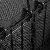 Garden Storage Box 180L Black PP Rattan 151228