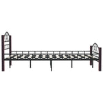 ZNTS Bed Frame without Mattress Black Metal 120x200 cm 285292