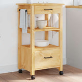 Kitchen Trolley MONZA 48x40x88.5 cm Solid Wood Pine 376085