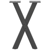 Coffee Table Legs X-Shaped 2 pcs Anthracite 38x cm Steel 4012894