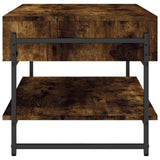 Coffee Table Smoked Oak 90x50x45 cm Engineered Wood 838970