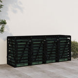 Quadruple Wheelie Bin Storage Black Solid Wood Pine 3157701