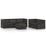 ZNTS 6 Piece Garden Lounge Set Grey Impregnated Pinewood 3068070