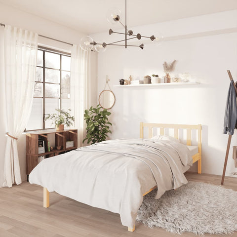 Bed Frame without Mattress Solid Wood Single 810047
