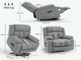 Eight-Point Massage Electric Lift Chair - Light Grey T3398P422787