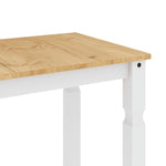 ZNTS Dining Table Corona White 180x90x75 cm Solid Wood Pine 4005722