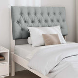Upholstered Headboard Light Grey 90 cm Solid Pine Wood 879363