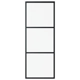 Sliding Door with Hardware Set ESG Glass&Aluminium 76x205 cm 3081938