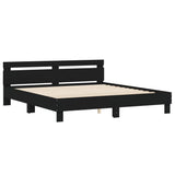 Bed Frame with LED without Mattress Black 200x200 cm 3207519