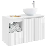Bathroom Furniture Set 2 pcs High Gloss White Engineered Wood 3404038
