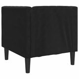 Sofa Black 74.5 x 71 x 70.5 cm Velvet 42013018