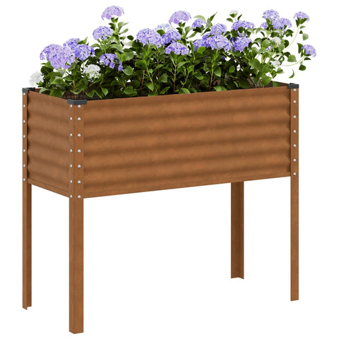 ZNTS Garden Planter 100x41x90 cm Weathering Steel 4008974