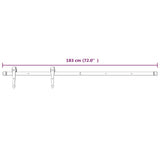 Sliding Door Hardware Kit 183 cm Steel White 151709