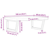 Basin Shelf Wall Mounted Steel and Solid Wood Acacia 3302943