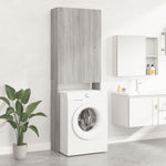 ZNTS Washing Machine Cabinet Grey sonoma 64x25.5x190 cm 813192