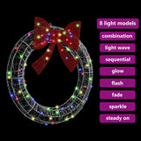 Wreath with 80 LEDs Multicolour 92 x 92 x 9.5 cm Acrylic 42019128