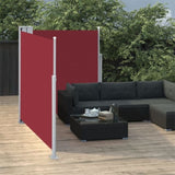 Retractable Side Awning Red 140x600 cm 317993