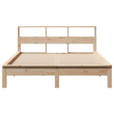 ZNTS Bed Frame without Mattress 140x200 cm Solid Wood Pine 3309737