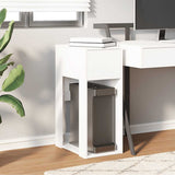 Computer Tower Stand with Drawer White 30x44x74 cm 858731
