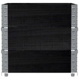 Pallet Collars 3 pcs Black 80x60 cm Solid Wood Pine 3295363