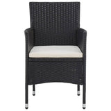 Garden Dining Set Black, Cream White 3095922