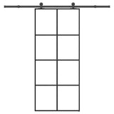 Sliding Door with Hardware Set 90x205 cm ESG Glass&Aluminium 3332895