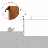 Snail Fence 16 pcs Rusty 50 x 3.5 x 25 cm Weathering Steel 874857