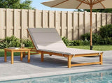 Sunlounger Cushion GEMERT 100% Polyester White 200 x 70 x 3 cm 948532