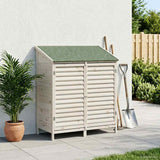 Garden Shed with Roof White 106 x 56 x 113.5 cm Solid Fir Wood 42033457