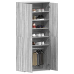 Shoe Cabinet with Door Grey 80 x 39 x 180 cm Engineered wood 3333871