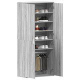 Shoe Cabinet with Door Grey 80 x 39 x 180 cm Engineered wood 3333871