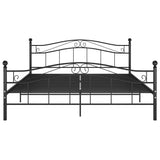 Bed Frame without Mattress Black Metal 200x200 cm 325006