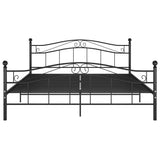 Bed Frame Black Powder-coated metal Super King Durable 325003