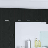 Hanging Cabinet 2 pcs Black Oak and White 30 x 31 x 40 cm 884117